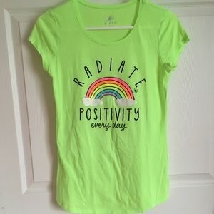 A neon green tee